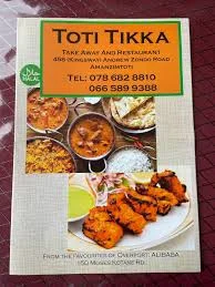 Toti Tikka Menu South Africa